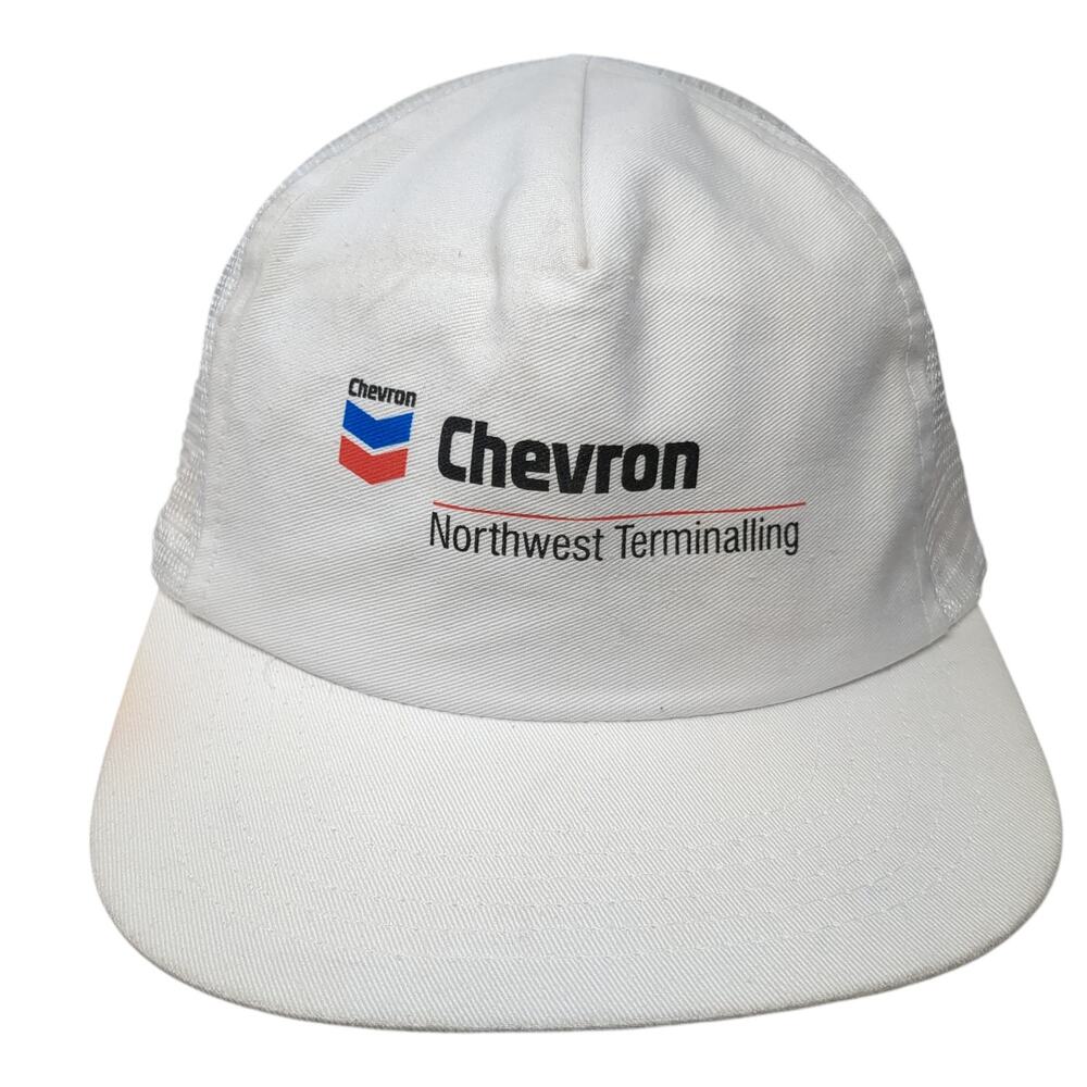 Chevron Northwest Terminalling Snapback Trucker Hat White One Size Sportcap